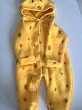 Sweet baby giraffe costume Yellow Hooded very soft Fleece 0-6mth